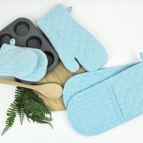 RANS Herringbone Oven Gloves – 100% Cotton- 2PC