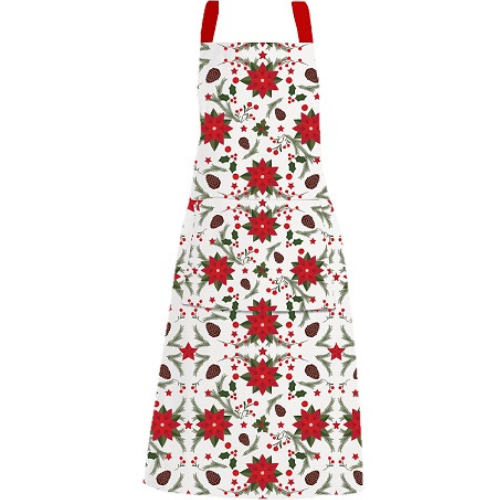 RANS CHRISTMAS FLOWERS APRONS WITH POCKET